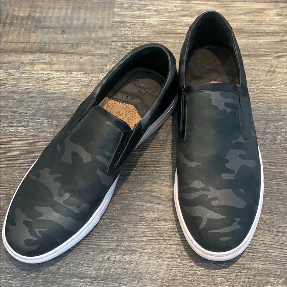 Robert Graham Black Camouflage Slip-On Loafers